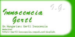 innocencia gertl business card